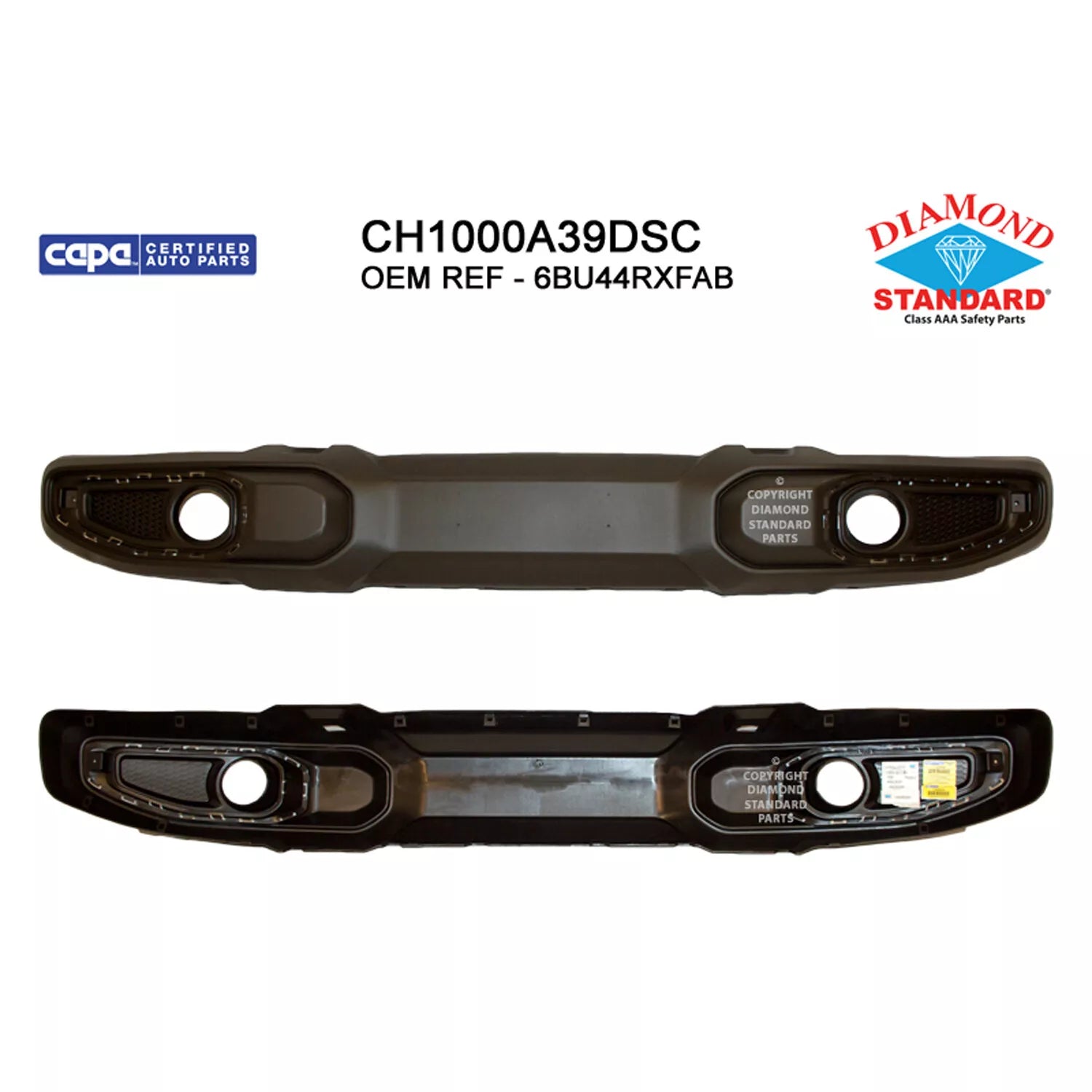 Front bumper cover 2020 - 2024 JEEP GLADIATOR CAPA CH1000A39DSC 6BU44RXFAB