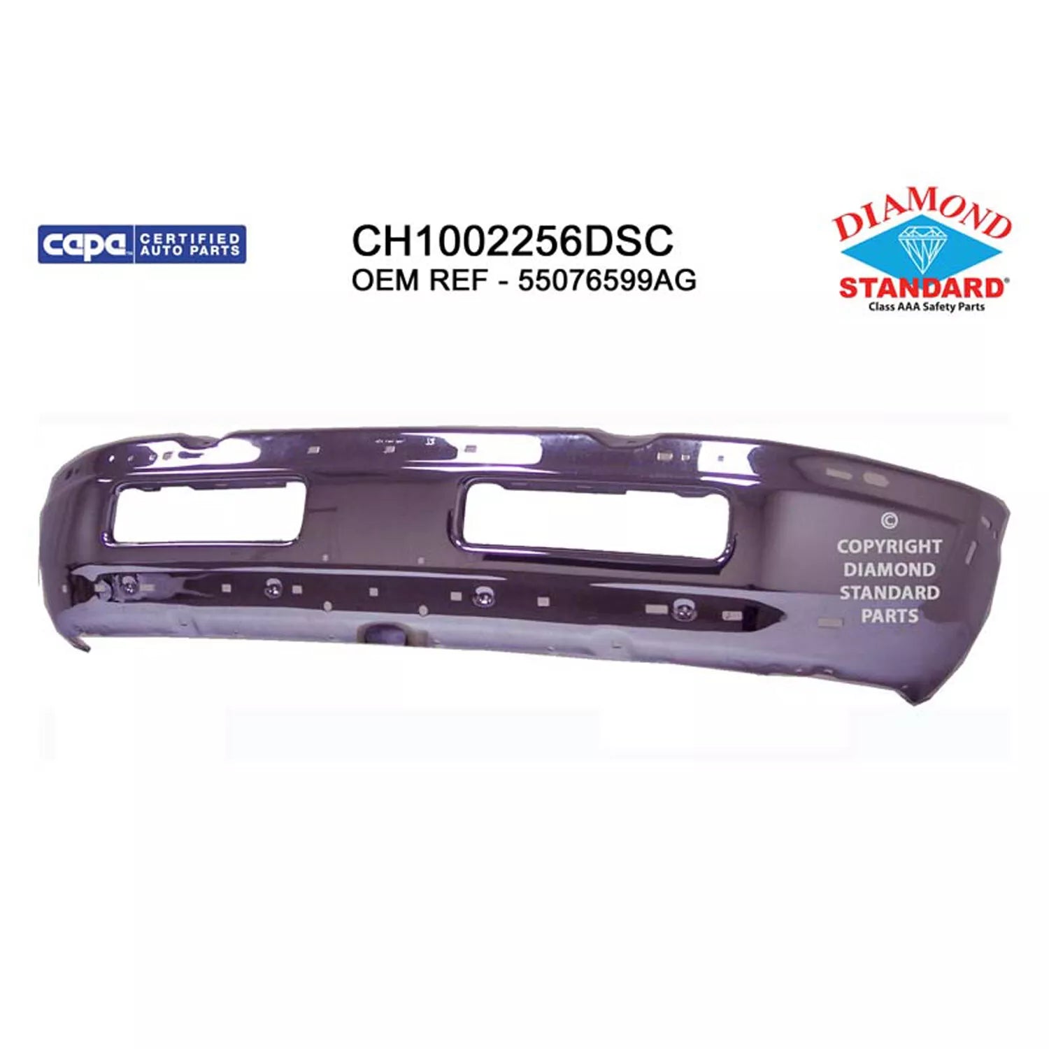 Front bumper face bar 2000 - 2002 DODGE RAM 1500 CAPA CH1002256DSC 55076599AG