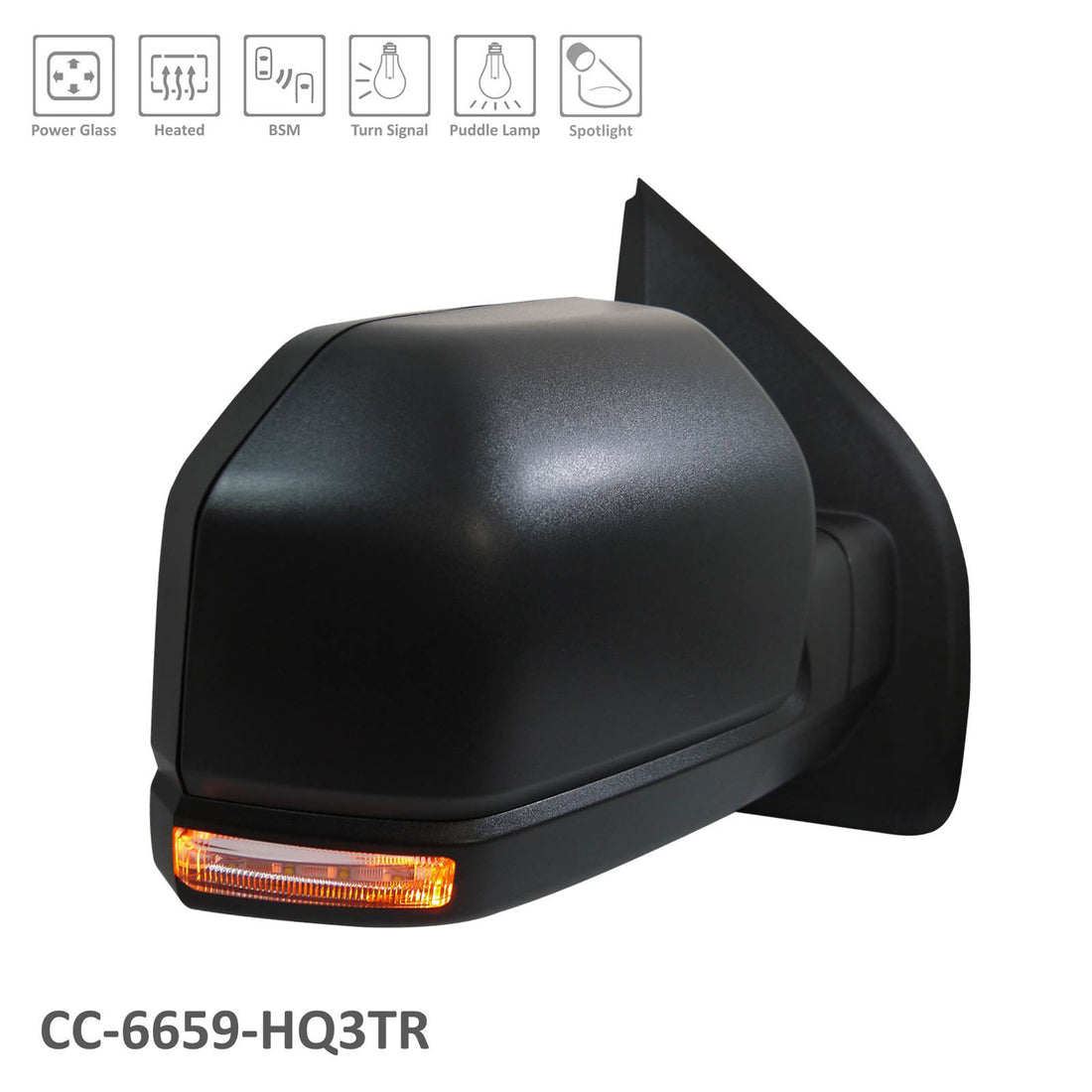 Right Side Mirror outside rear view 2015 - 2016 FORD F-150 FO1321526 FL3Z17682FC