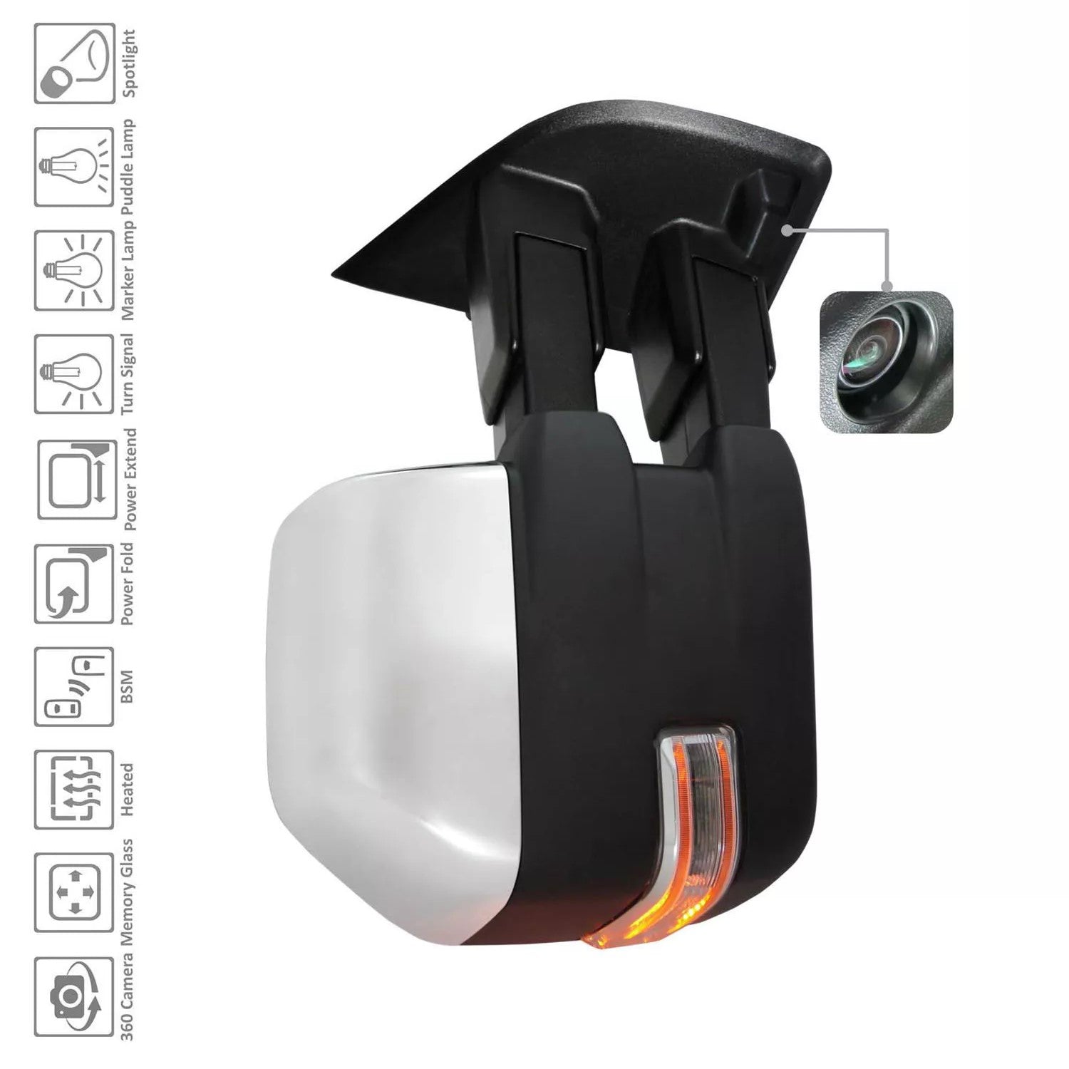 Right Side Mirror outside rear view 2015 - 2018 FORD F-150 FO1321573 FL3Z17682AJ