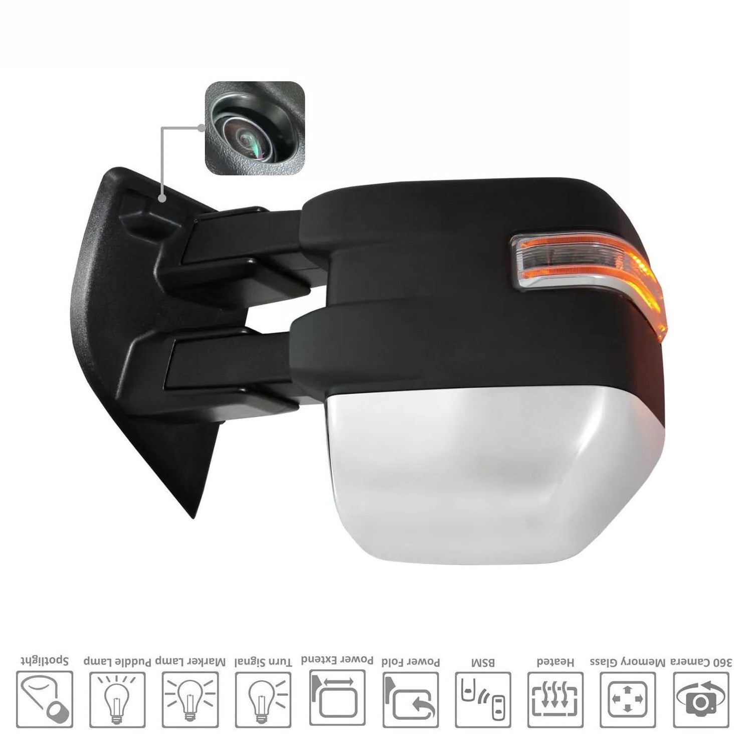 Right Side Mirror outside rear view 2015 - 2018 FORD F-150 FO1321573 FL3Z17682AJ