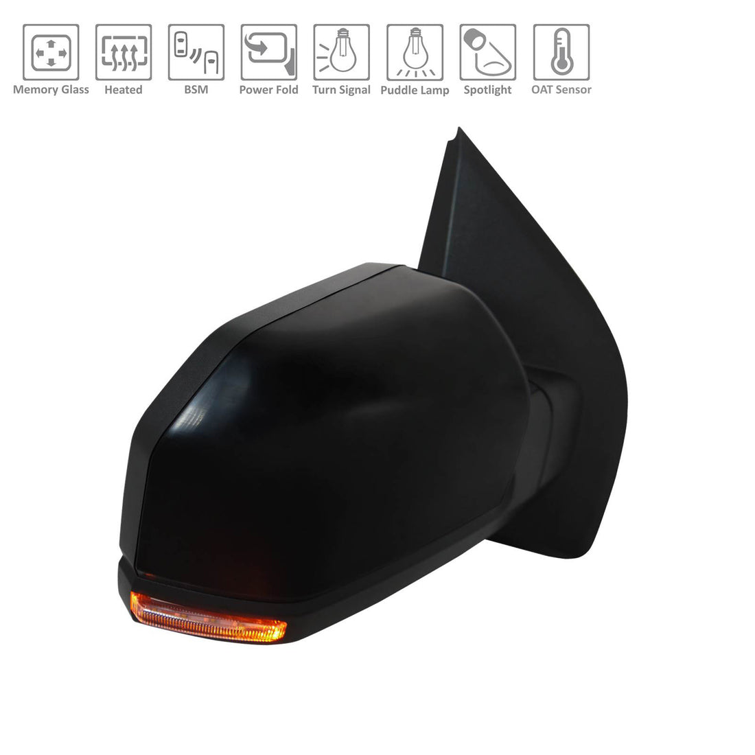 Right Side Mirror outside rear view 2018 - 2018 FORD F-150 FO1321592 JL3Z17682MBPTM