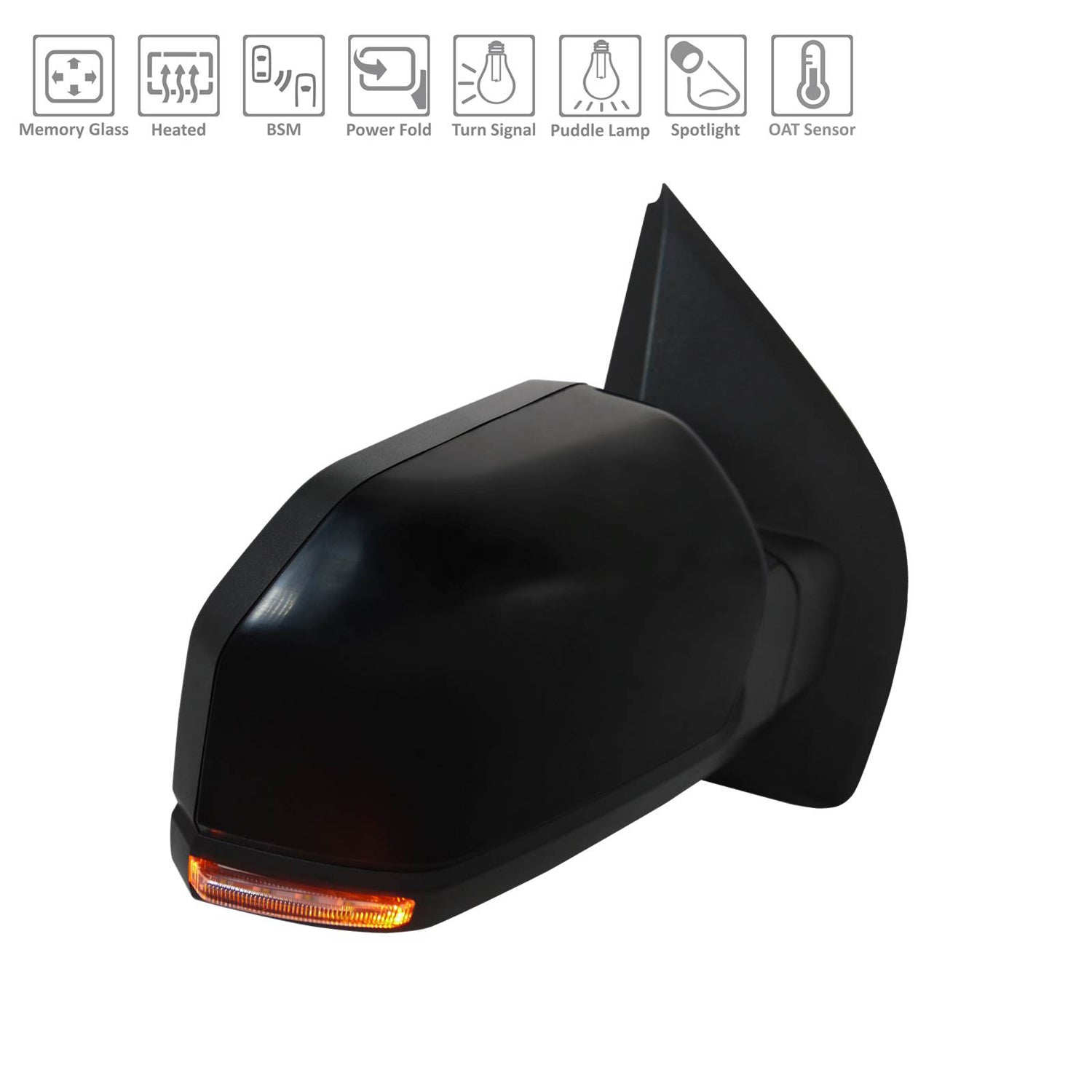 Right Side Mirror outside rear view 2018 - 2018 FORD F-150 FO1321592 JL3Z17682MBPTM