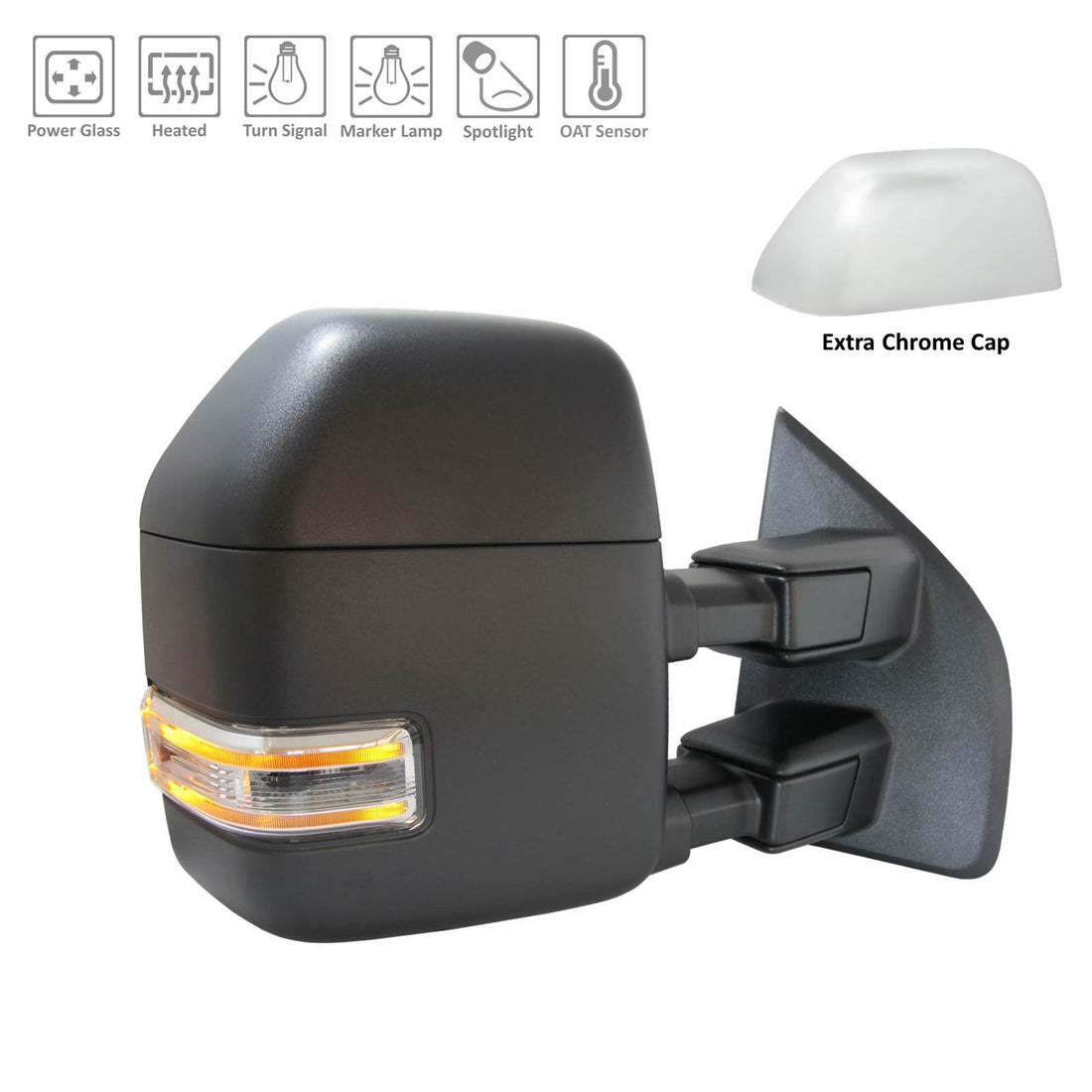 Right Side Mirror outside rear view 2017 - 2022 FORD F-250 SUPER DUTY FO1321608 HC3Z17682DA-PFM