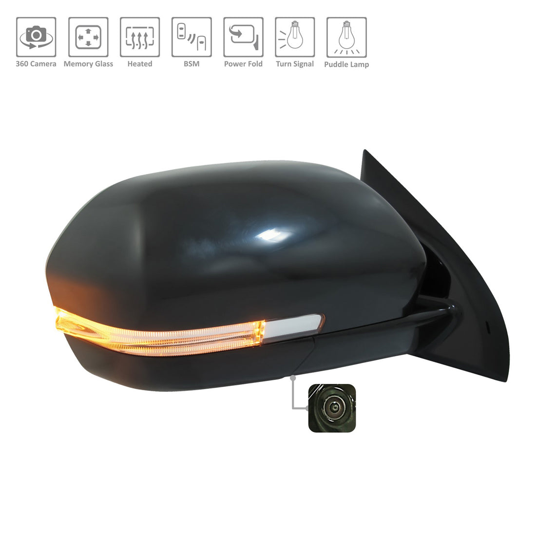 Right Side Mirror outside rear view 2019 - 2021 FORD EXPEDITION FO1321639 KL1Z17682GA-PFM