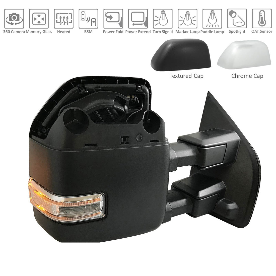 Right Side Mirror outside rear view 2019 - 2020 FORD F-150 FO1321642 JL3Z17682B-PFM