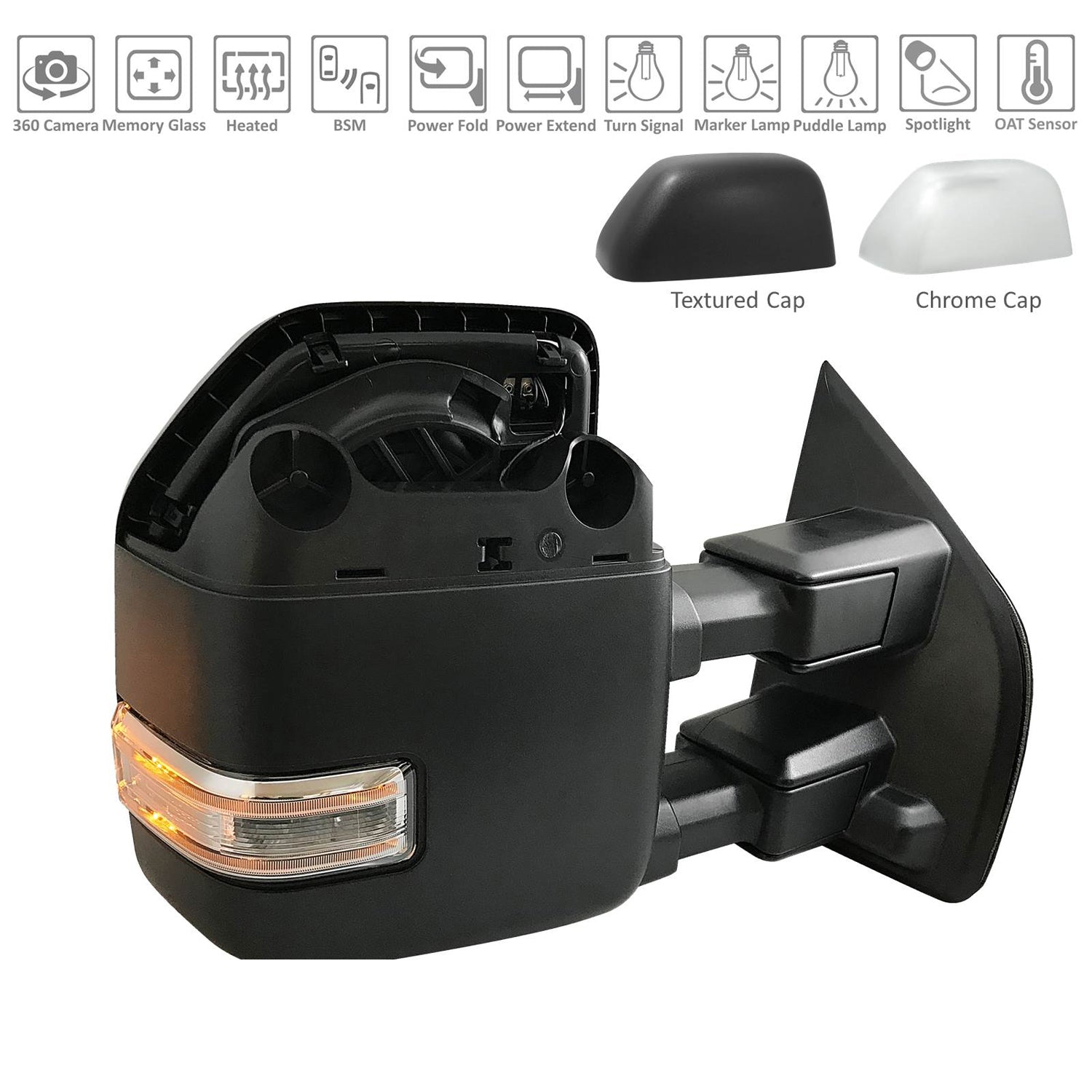 Right Side Mirror outside rear view 2019 - 2020 FORD F-150 FO1321642 JL3Z17682B-PFM