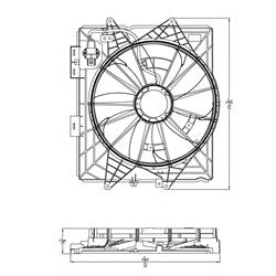 Radiator cooling fan assy 2011 - 2015 CADILLAC CTS GM3115253 20914377
