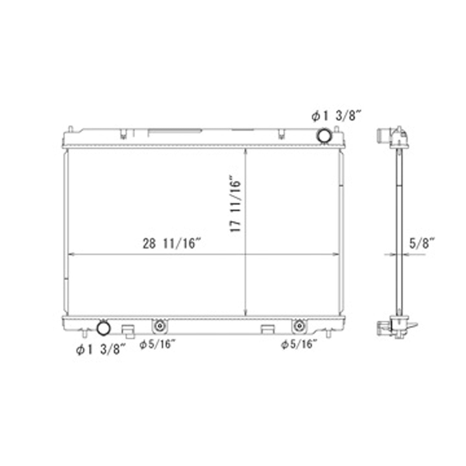 Radiator assembly 2006 - 2010 INFINITI M45 IN3010120 21460EH10A
