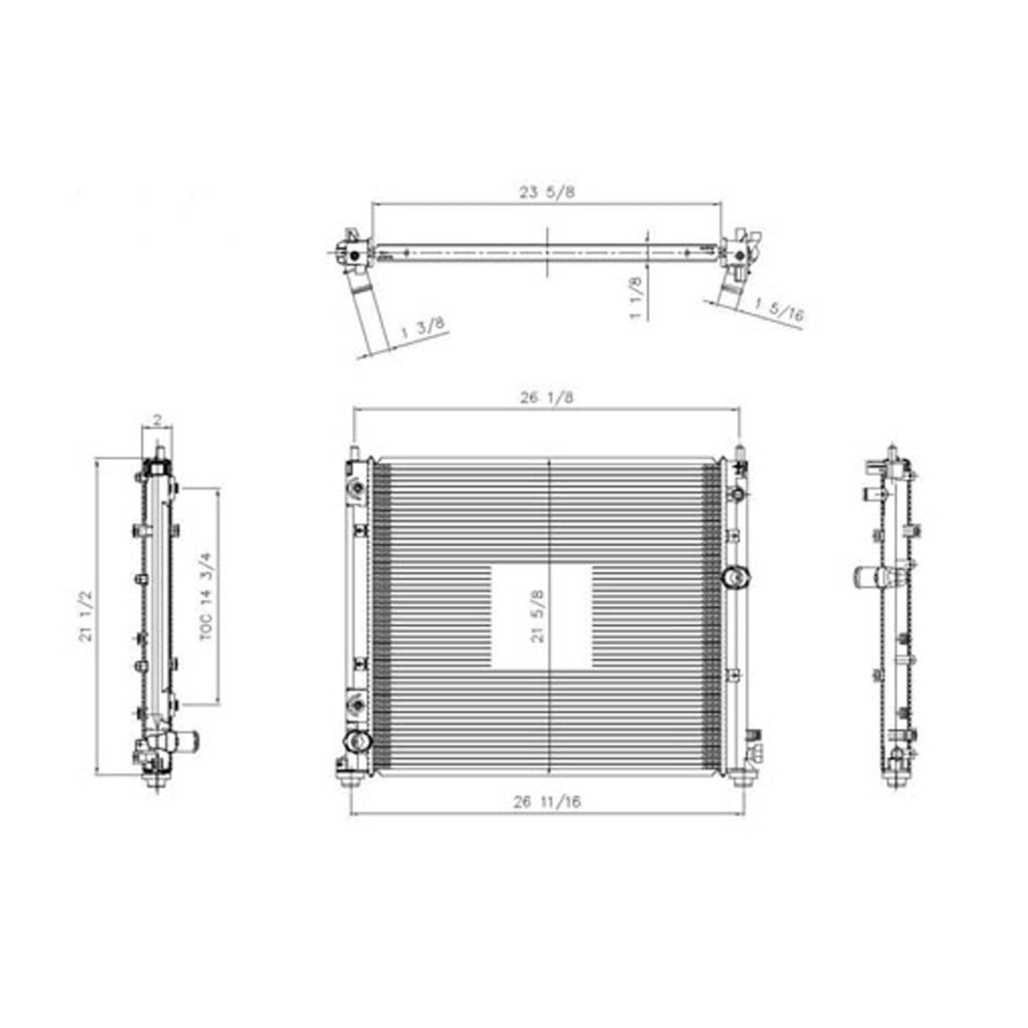 Radiator assembly 2008 - 2011 CADILLAC CTS RAD13055 25957496