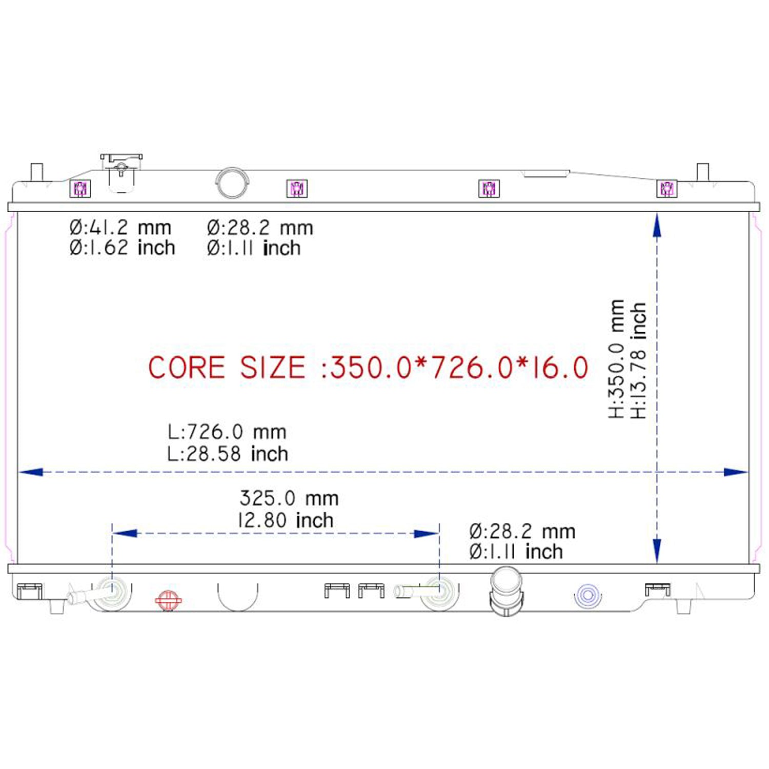 Radiator assembly 2009 - 2014 HONDA FIT RAD13068 19010RB1J51