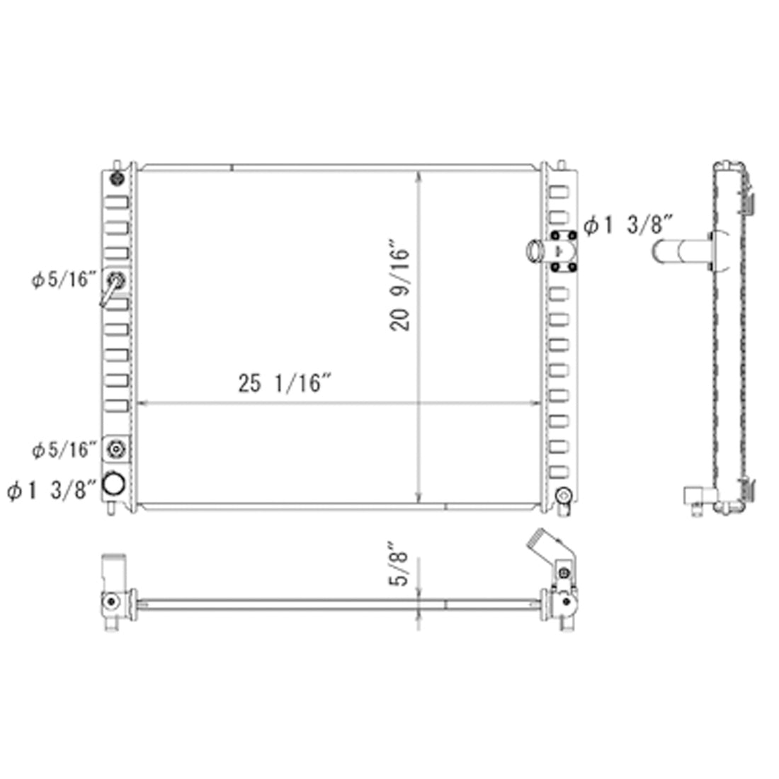 Radiator assembly 2008 - 2012 INFINITI EX35 RAD13078 214601UR0A