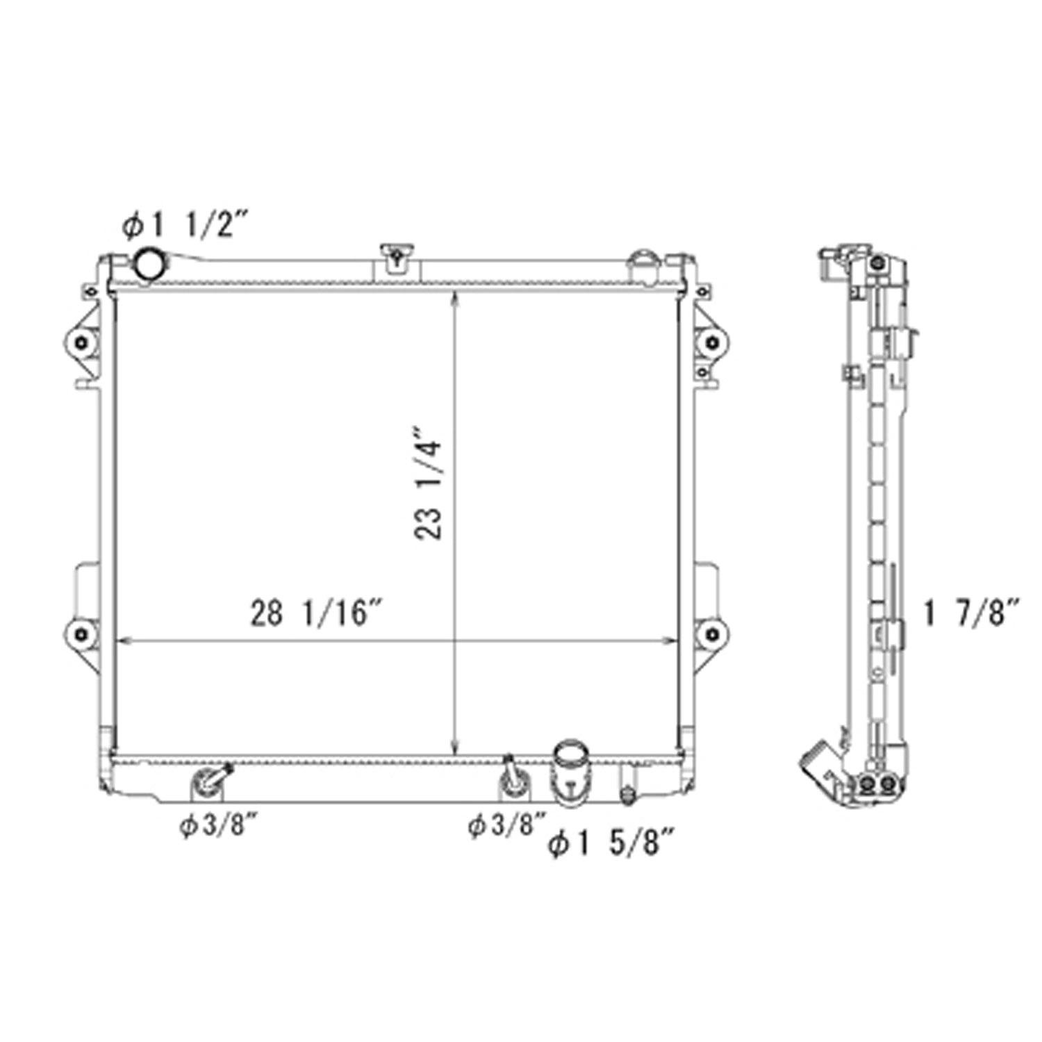 Radiator assembly 2008 - 2009 LEXUS LX570 RAD13080 1640050380