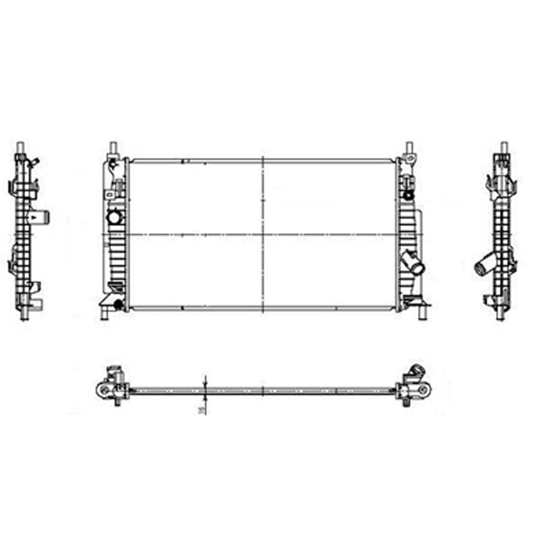 Radiator assembly 2010 - 2011 MAZDA 3 RAD13100 LF8M1520YD