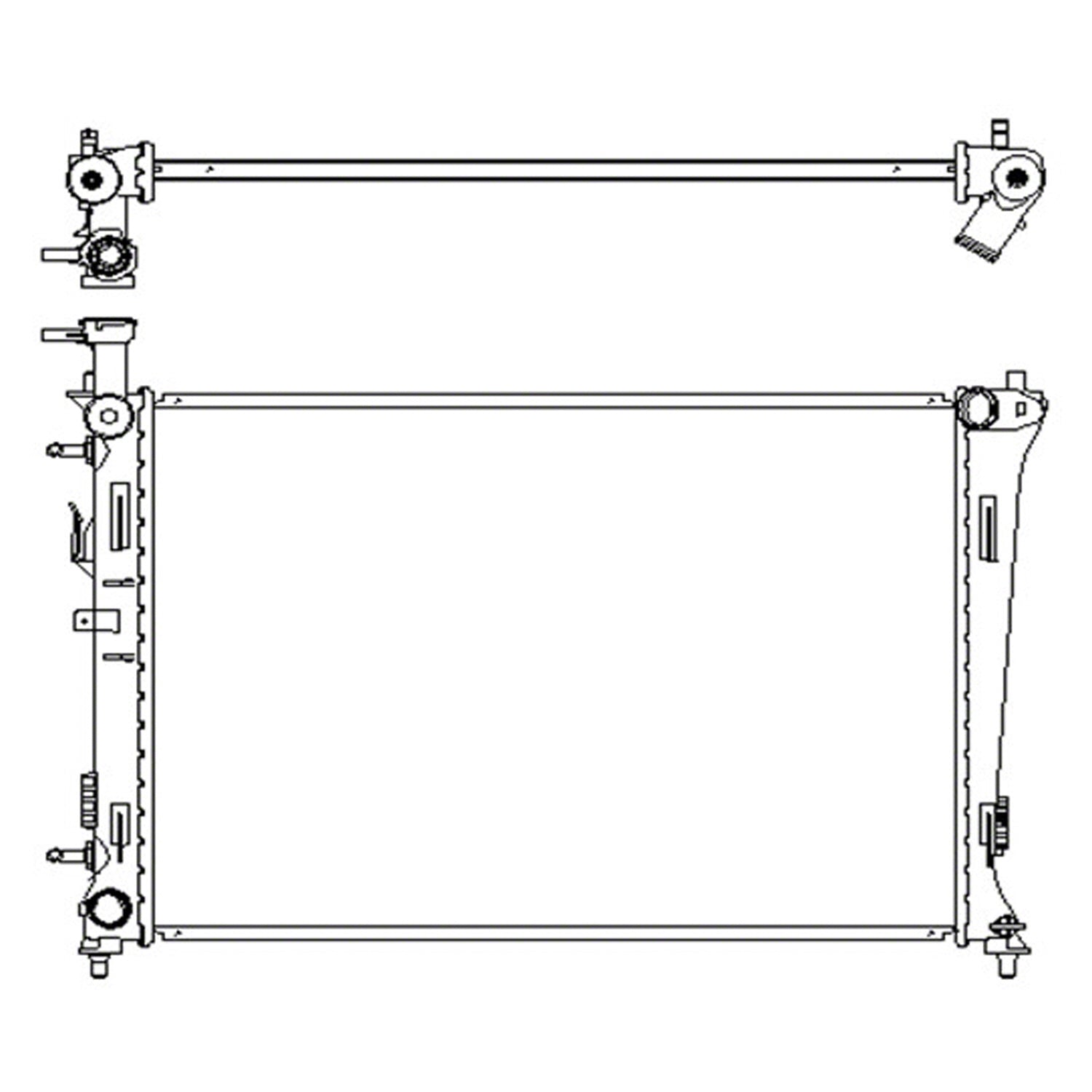 Radiator assembly 2010 - 2011 KIA FORTE RAD13133 253101M120