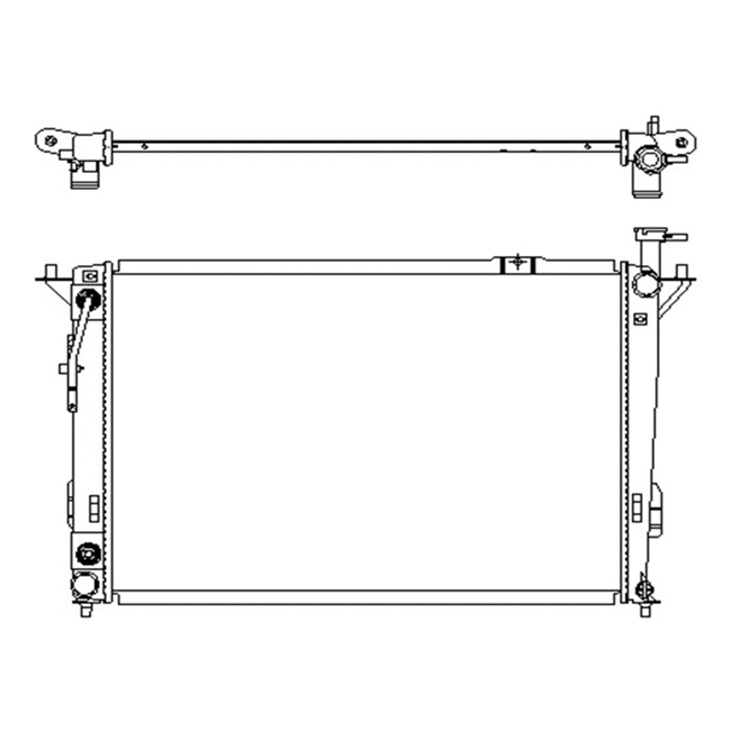 Radiator assembly 2010 - 2012 HYUNDAI SANTA FE RAD13192 253101U200