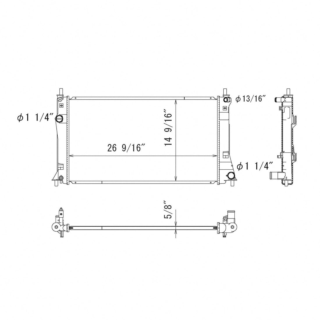 Radiator assembly 2012 - 2017 MAZDA 5 RAD13220 LFYA15SB0