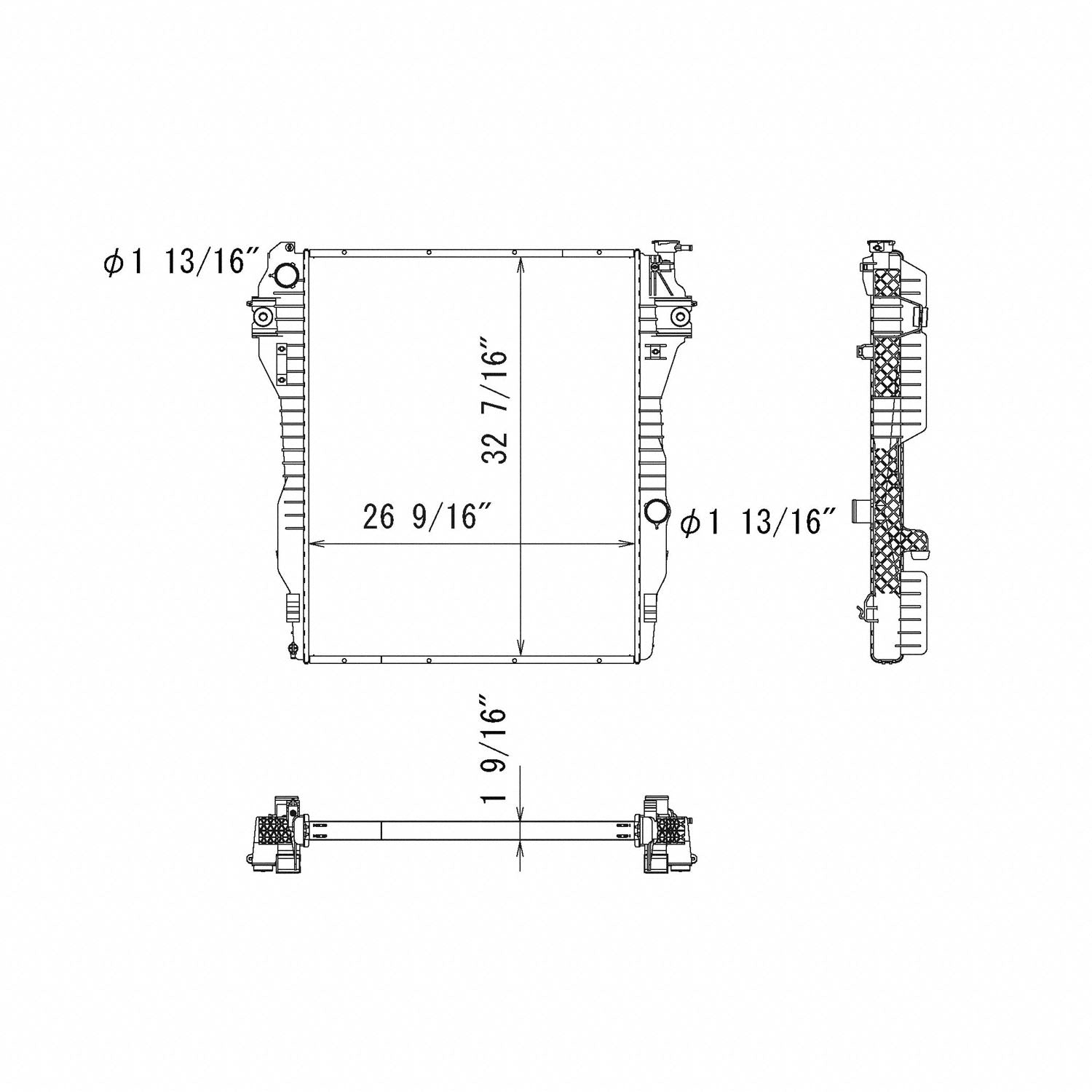 Radiator assembly 2010 - 2010 DODGE RAM 2500 RAD13296 55057089AB