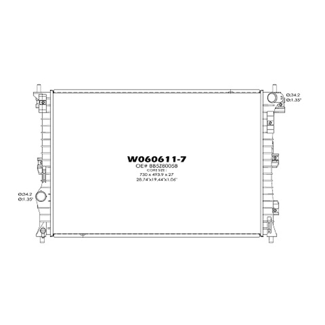Radiator assembly 2014 - 2019 FORD EXPLORER RAD13327 EB5Z8005G