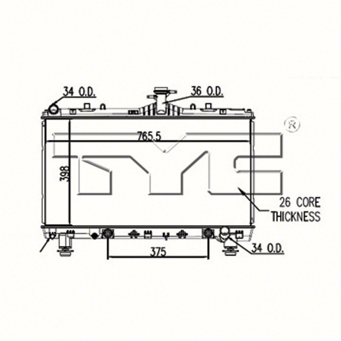 Radiator assembly 2012 - 2015 CHEVROLET CAMARO RAD13341 22786865