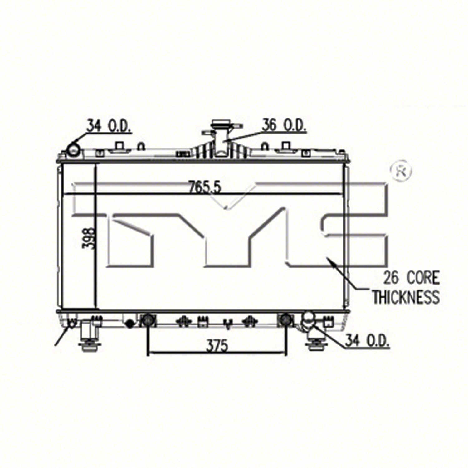 Radiator assembly 2012 - 2015 CHEVROLET CAMARO RAD13341 22786865