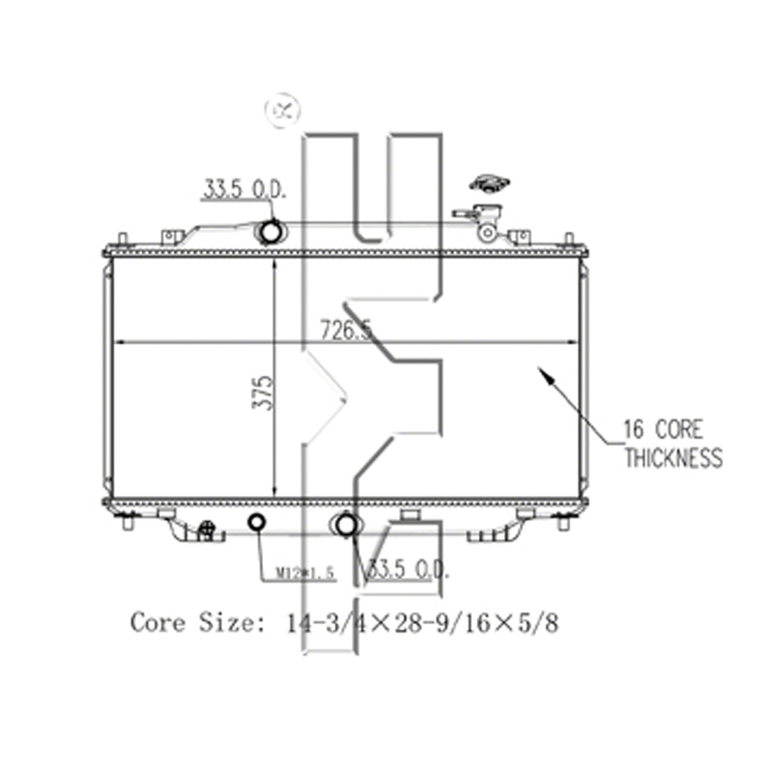 Radiator assembly 2014 - 2018 MAZDA 3 RAD13404 PE181520YA