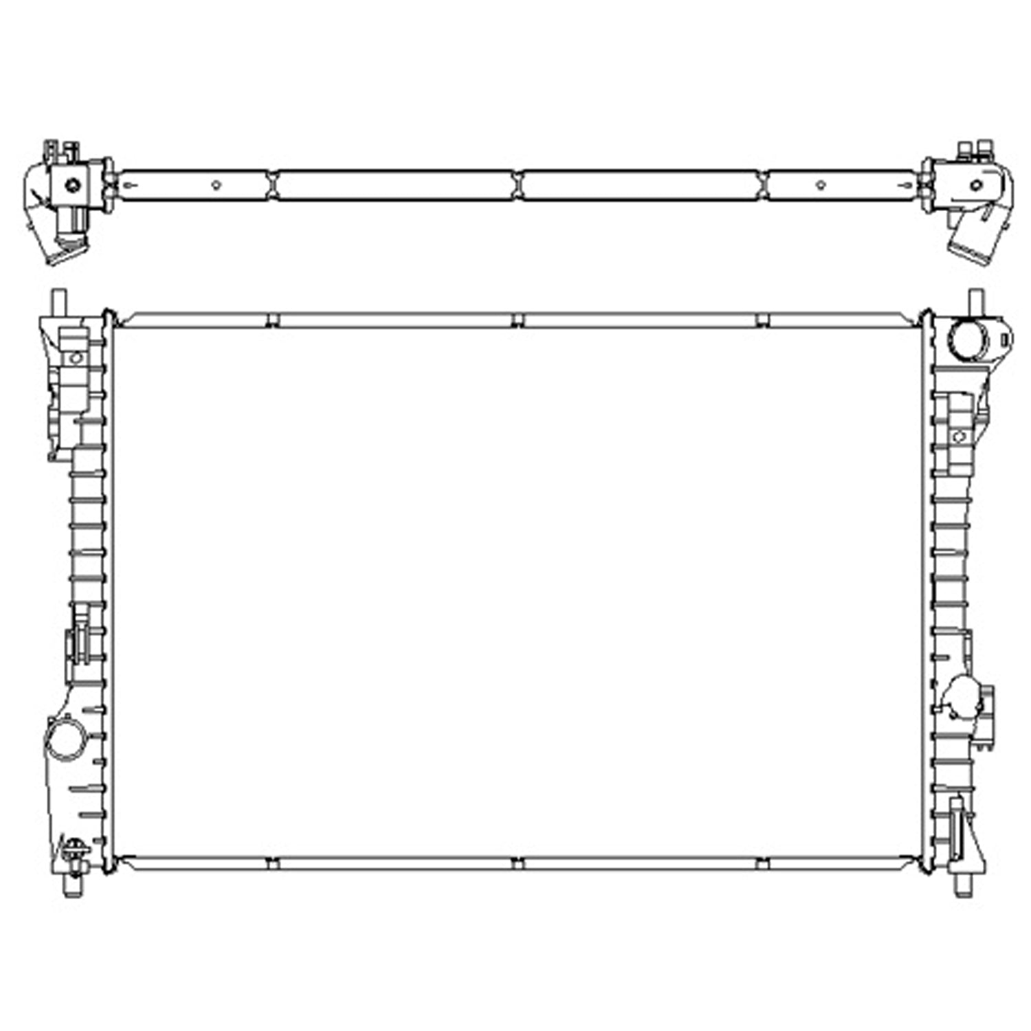 Radiator assembly 2013 - 2019 FORD EXPLORER RAD13445 EB5Z8005E