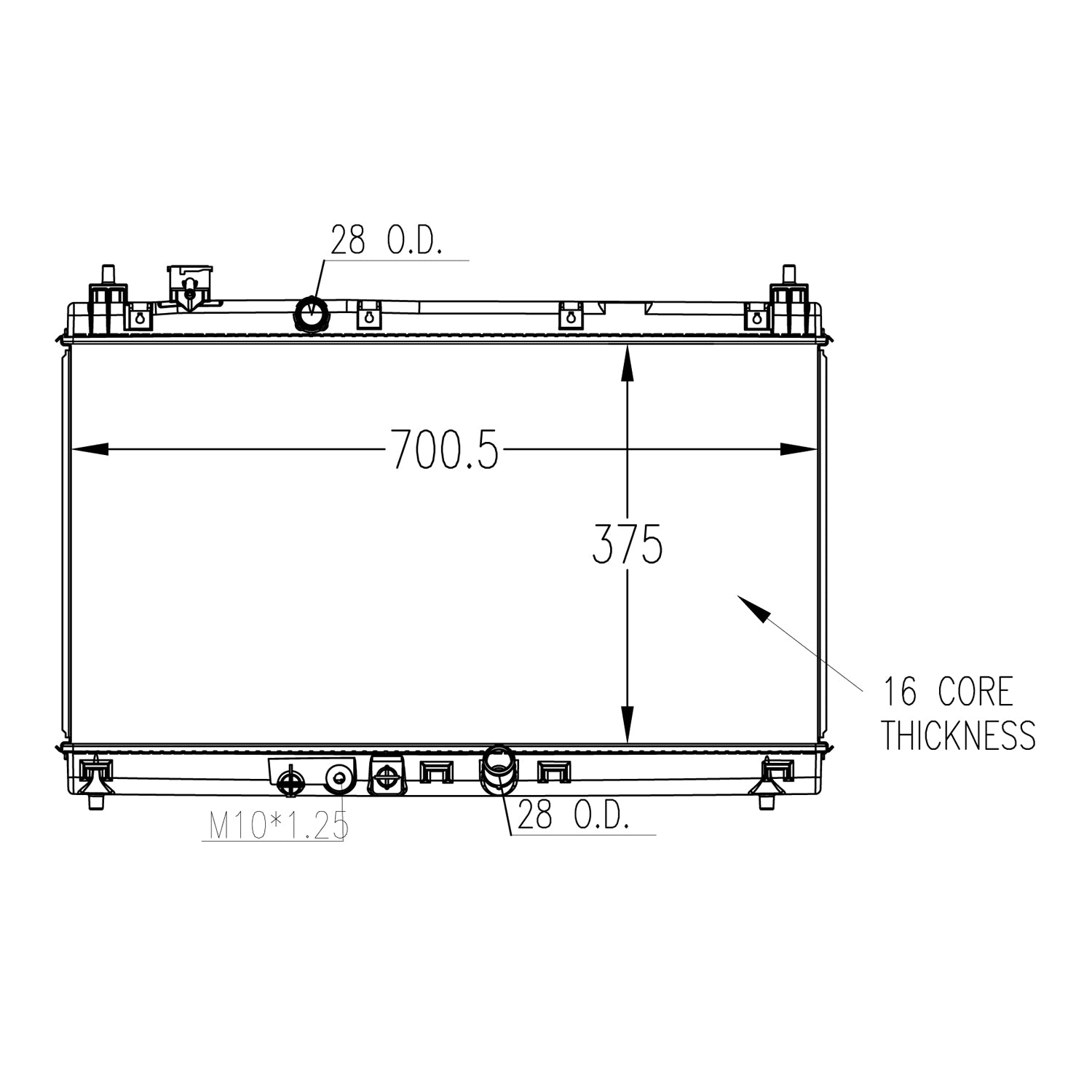 Radiator assembly 2015 - 2020 HONDA FIT RAD13451 190105R1901