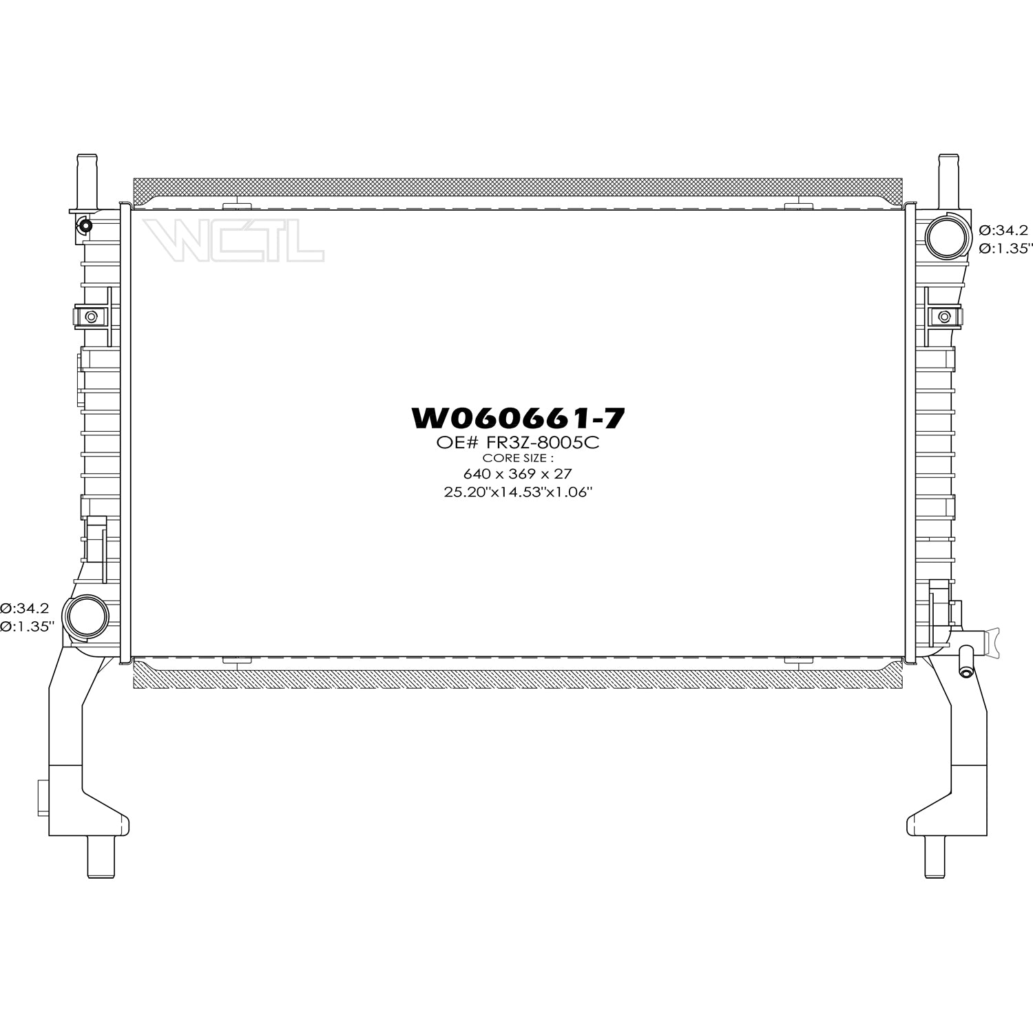 Radiator assembly 2015 - 2022 FORD MUSTANG RAD13489 FR3Z8005F