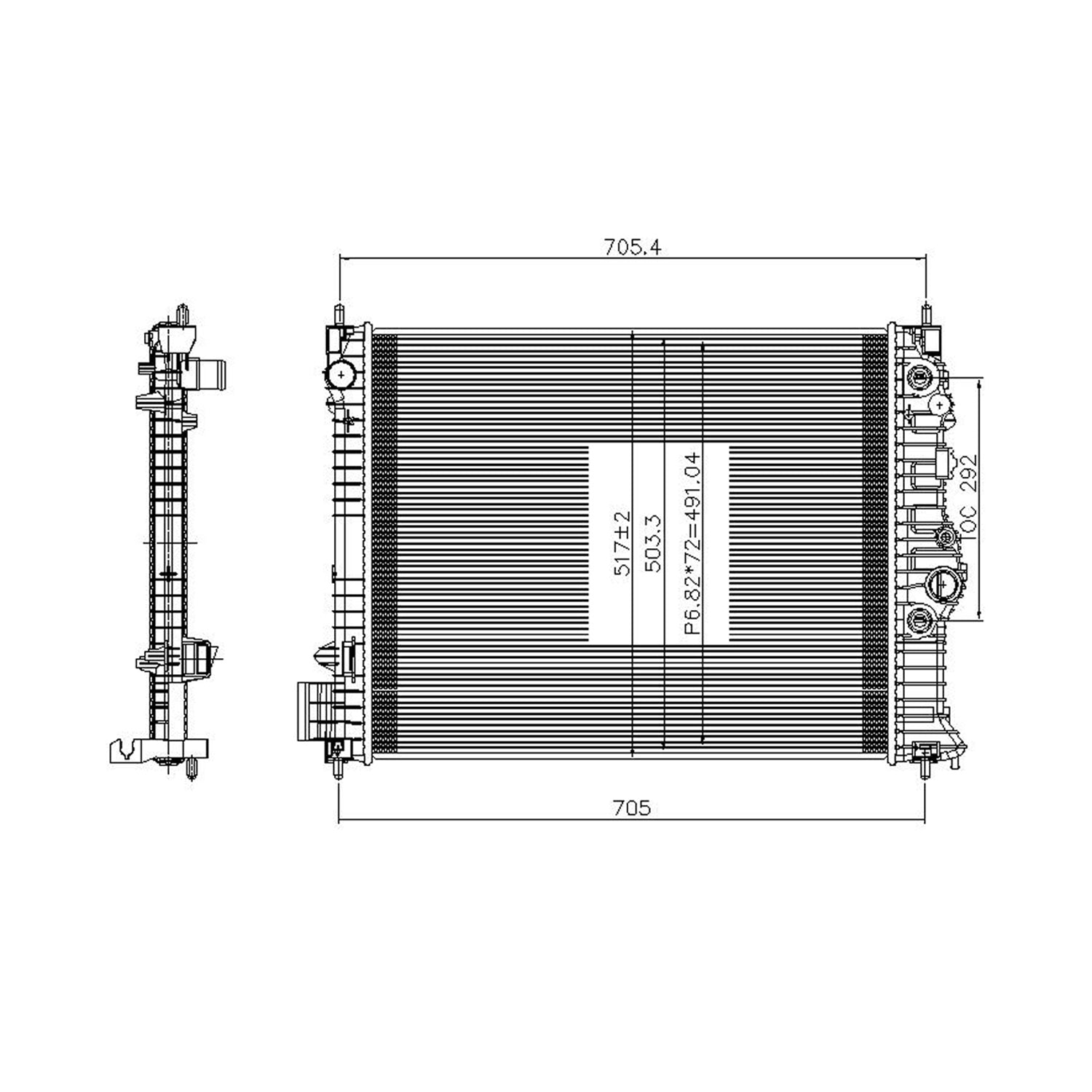 Radiator assembly 2013 - 2020 CHEVROLET TRAX RAD13511 95298548