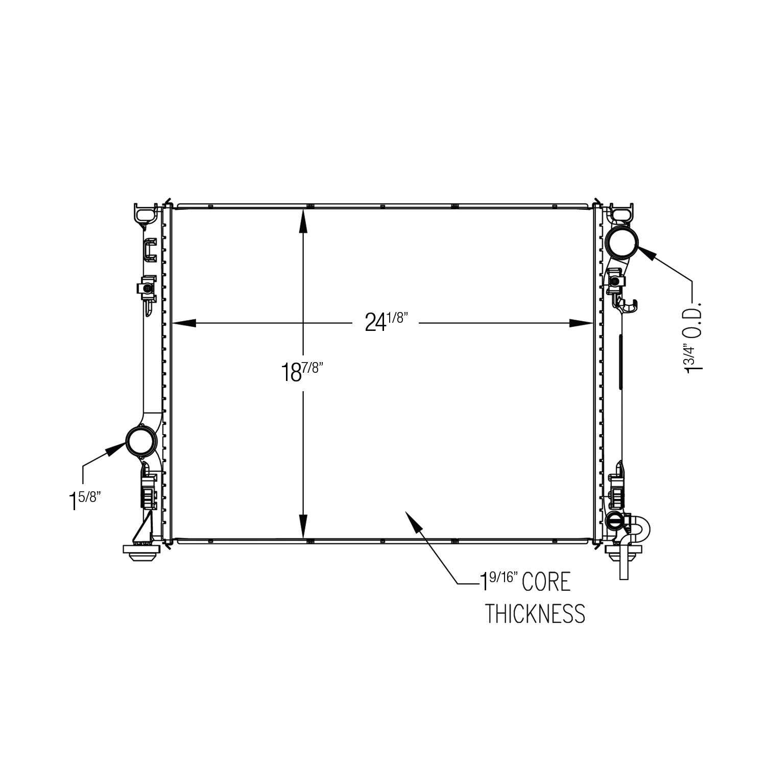 Radiator assembly 2005 - 2023 CHRYSLER 300 RAD13512 5170742AA