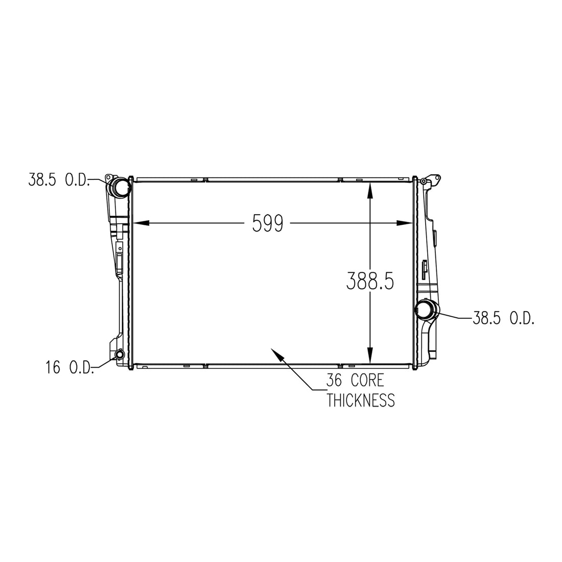 Radiator assembly 2015 - 2017 BMW X3 RAD13534 17118623369