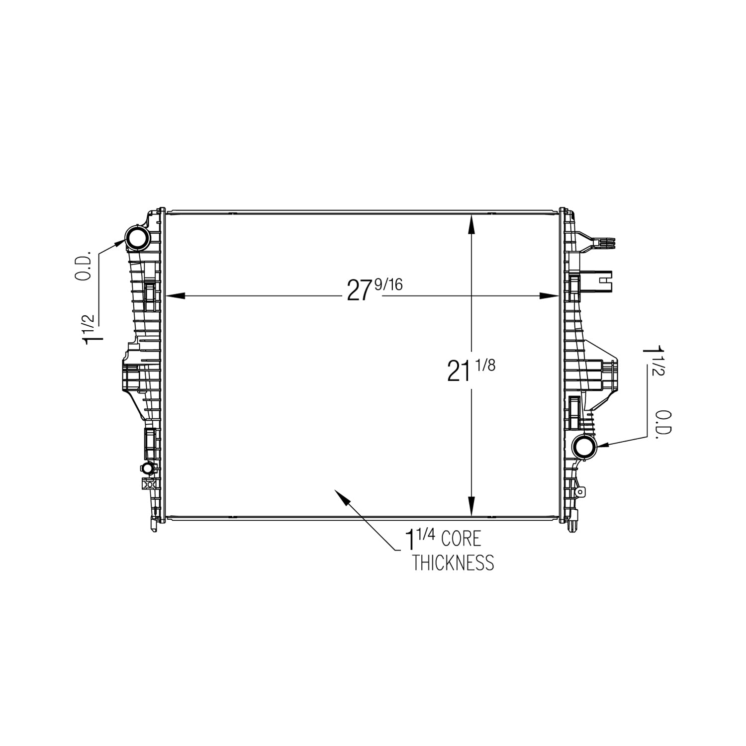 Radiator assembly 2015 - 2018 PORSCHE CAYENNE RAD13551 95810613210