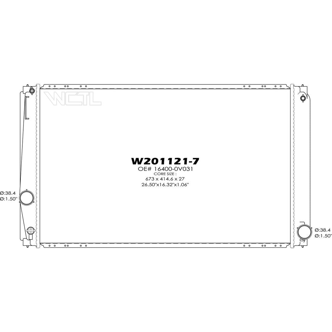 Radiator assembly 2016 - 2018 TOYOTA RAV4 RAD13584 164000V031