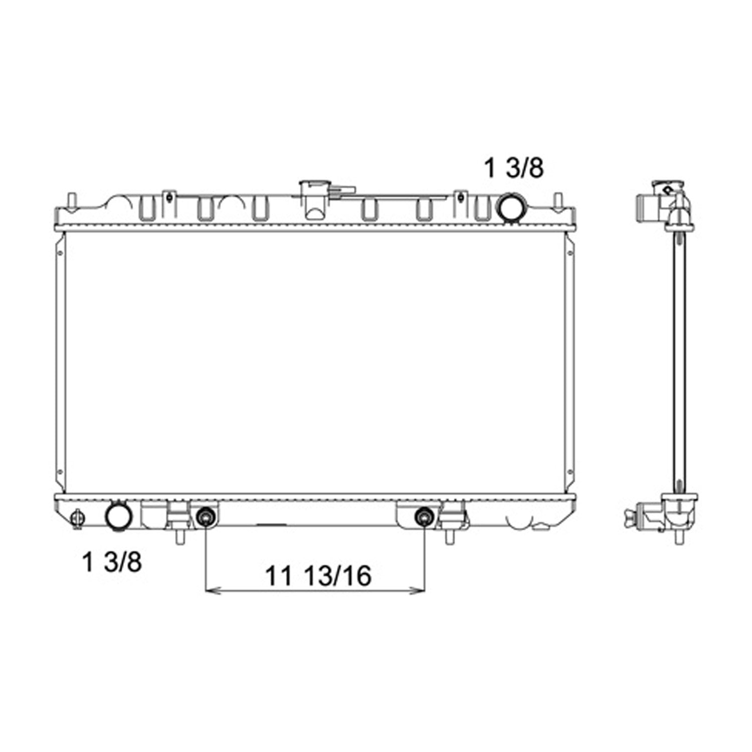Radiator assembly 2000 - 2006 NISSAN SENTRA RAD2328 214104Z200