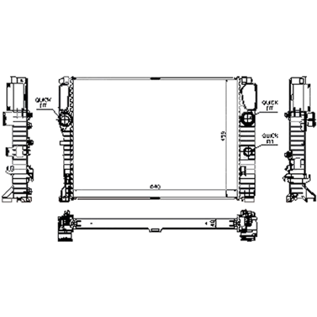 Radiator assembly 2006 - 2006 MERCEDES-BENZ CLS55 AMG RAD2907 2115003202