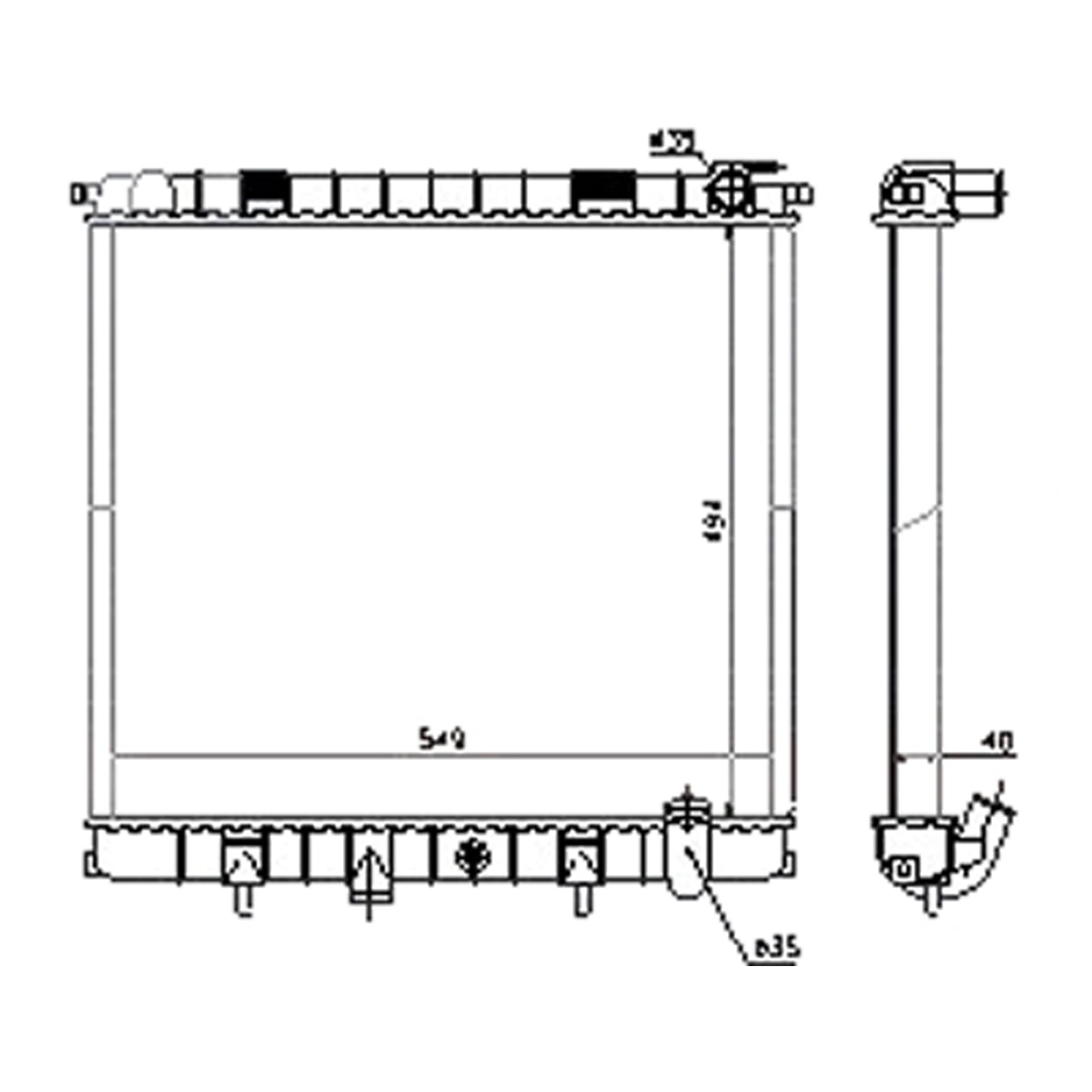 Radiator assembly 1999 - 2002 LAND ROVER RANGE ROVER RAD2914 PCC108080