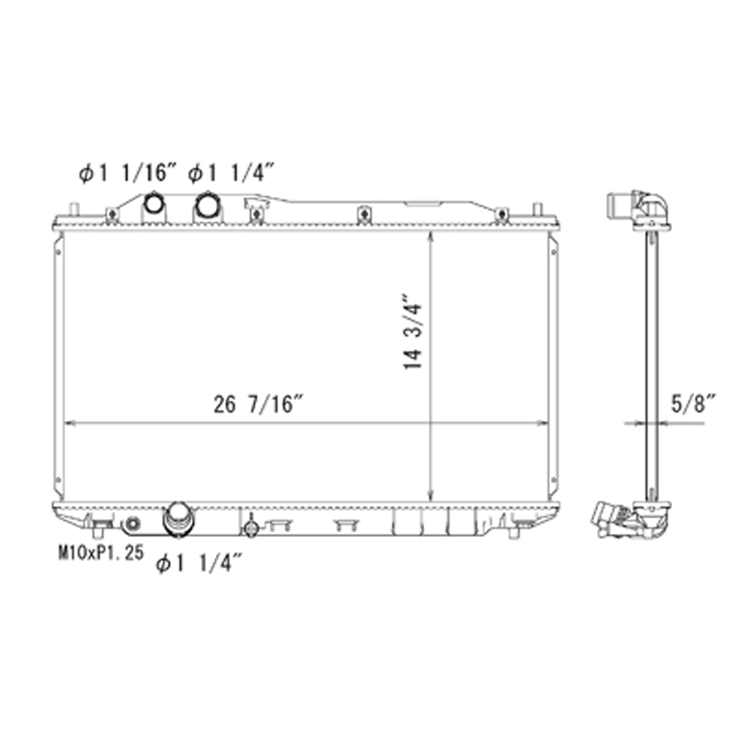 Radiator assembly 2006 - 2011 HONDA CIVIC RAD2926 19010RNBA51