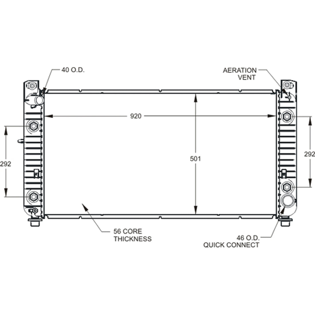 Radiator assembly 2003 - 2006 CHEVROLET SILVERADO 2500 HD RAD2947 89019156