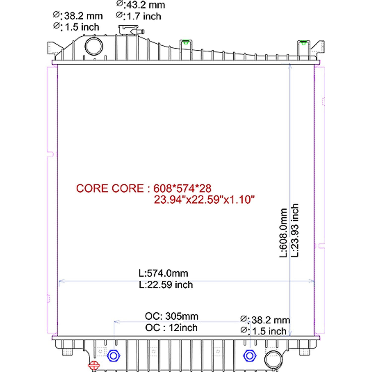 Radiator assembly 2007 - 2010 FORD EXPLORER RAD2952 8L2Z8005A
