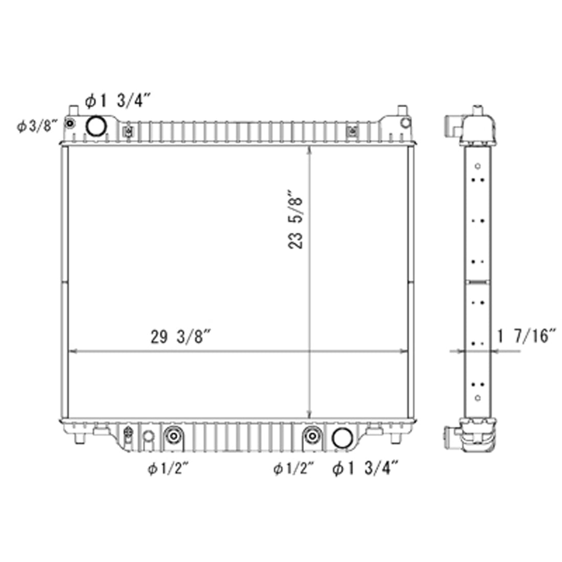 Radiator assembly 2008 - 2008 FORD E-150 RAD2977 9C2Z8005F