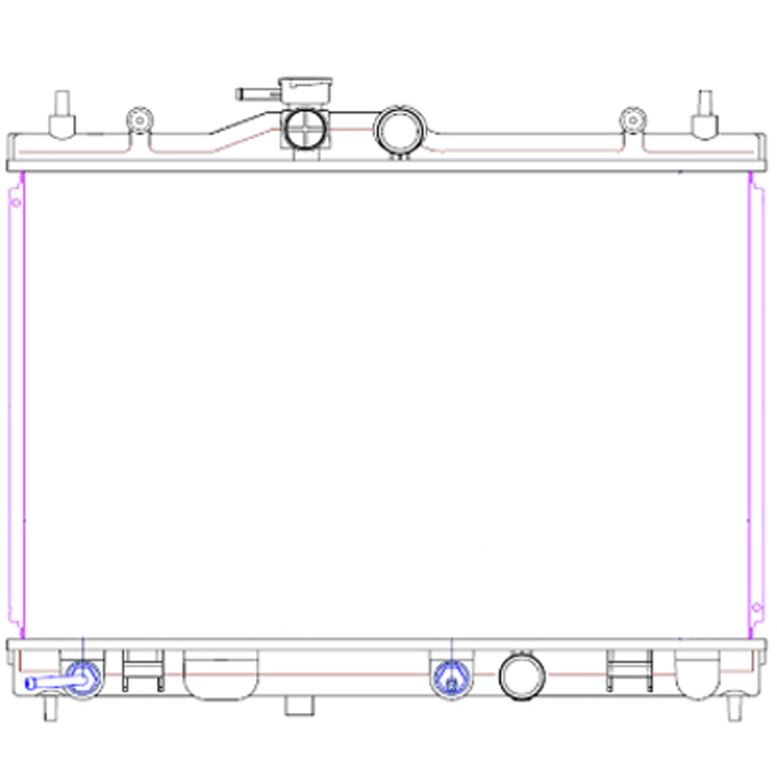 Radiator assembly 2007 - 2012 NISSAN VERSA RAD2981 21460ZW40B
