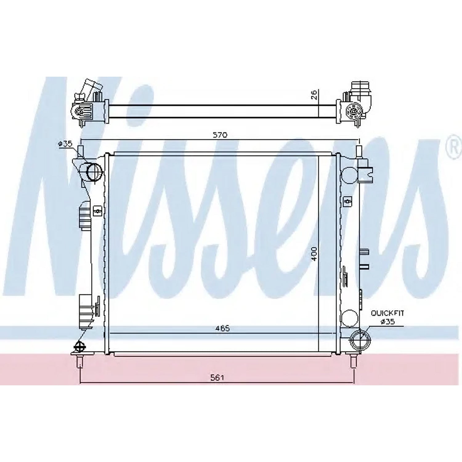 Radiator assembly 2012 - 2017 HYUNDAI VELOSTER RAD3098 253102V700