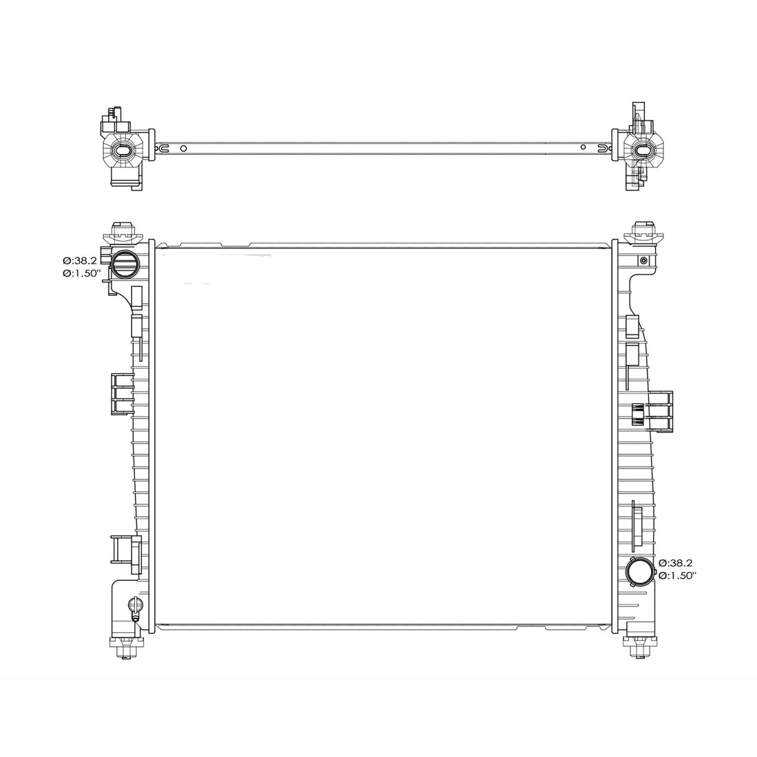 Radiator assembly 2016 - 2020 DODGE DURANGO RAD3109 68244867AA
