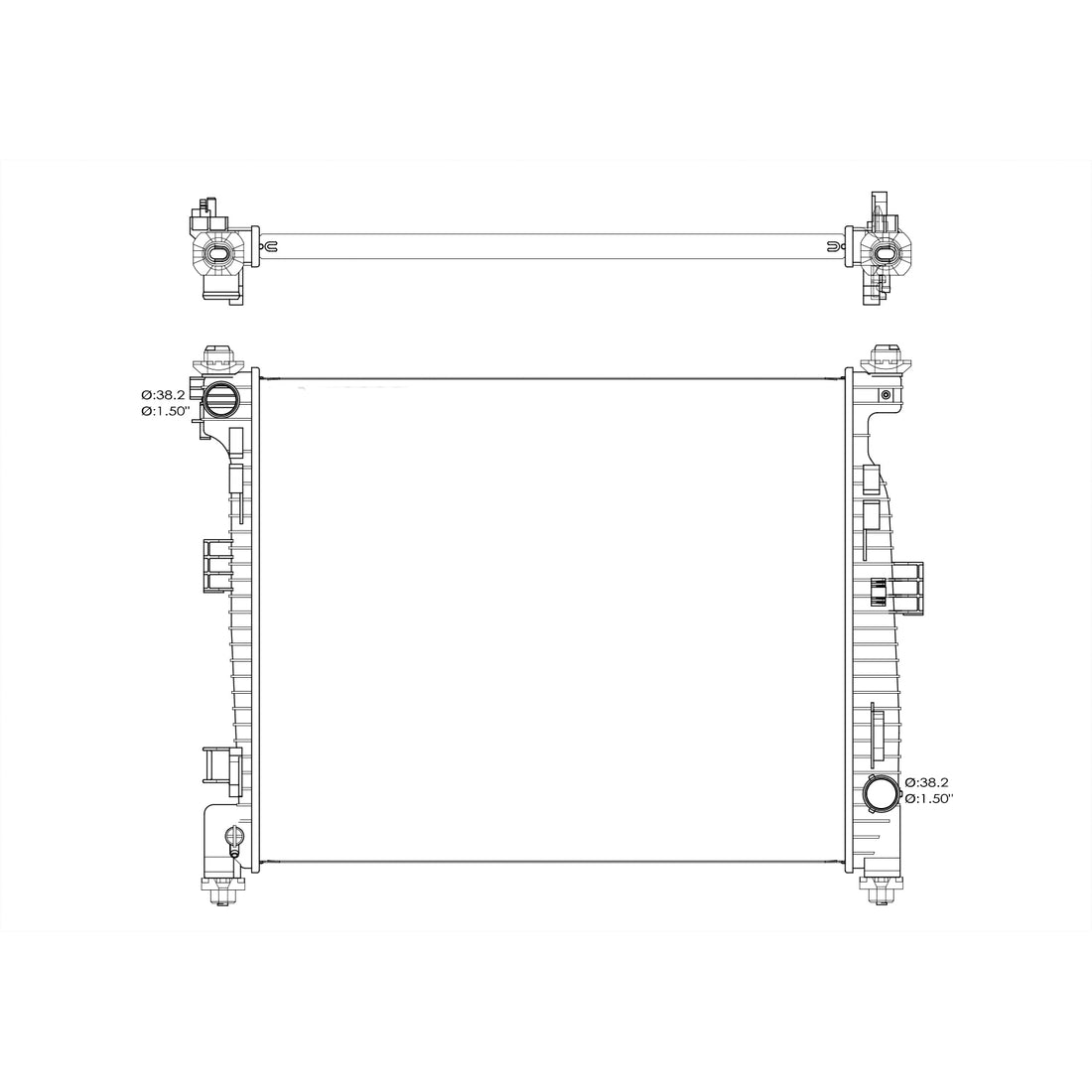 Radiator assembly 2017 - 2020 DODGE DURANGO RAD3110 68273308AA