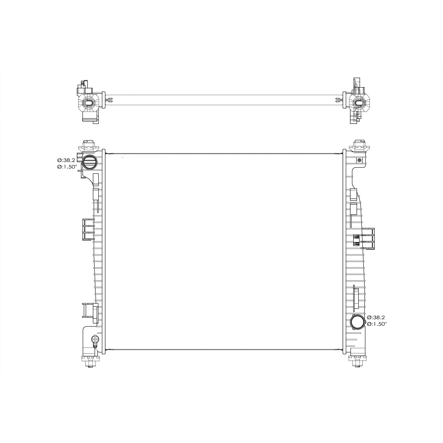 Radiator assembly 2017 - 2020 DODGE DURANGO RAD3110 68273308AA