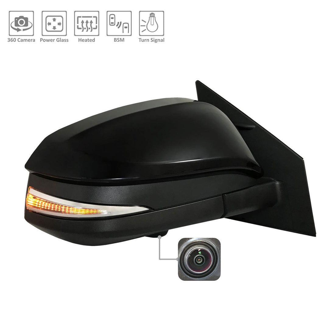 Right Side Mirror outside rear view 2016 - 2018 TOYOTA RAV4 TO1321381 8791042D20-PFM