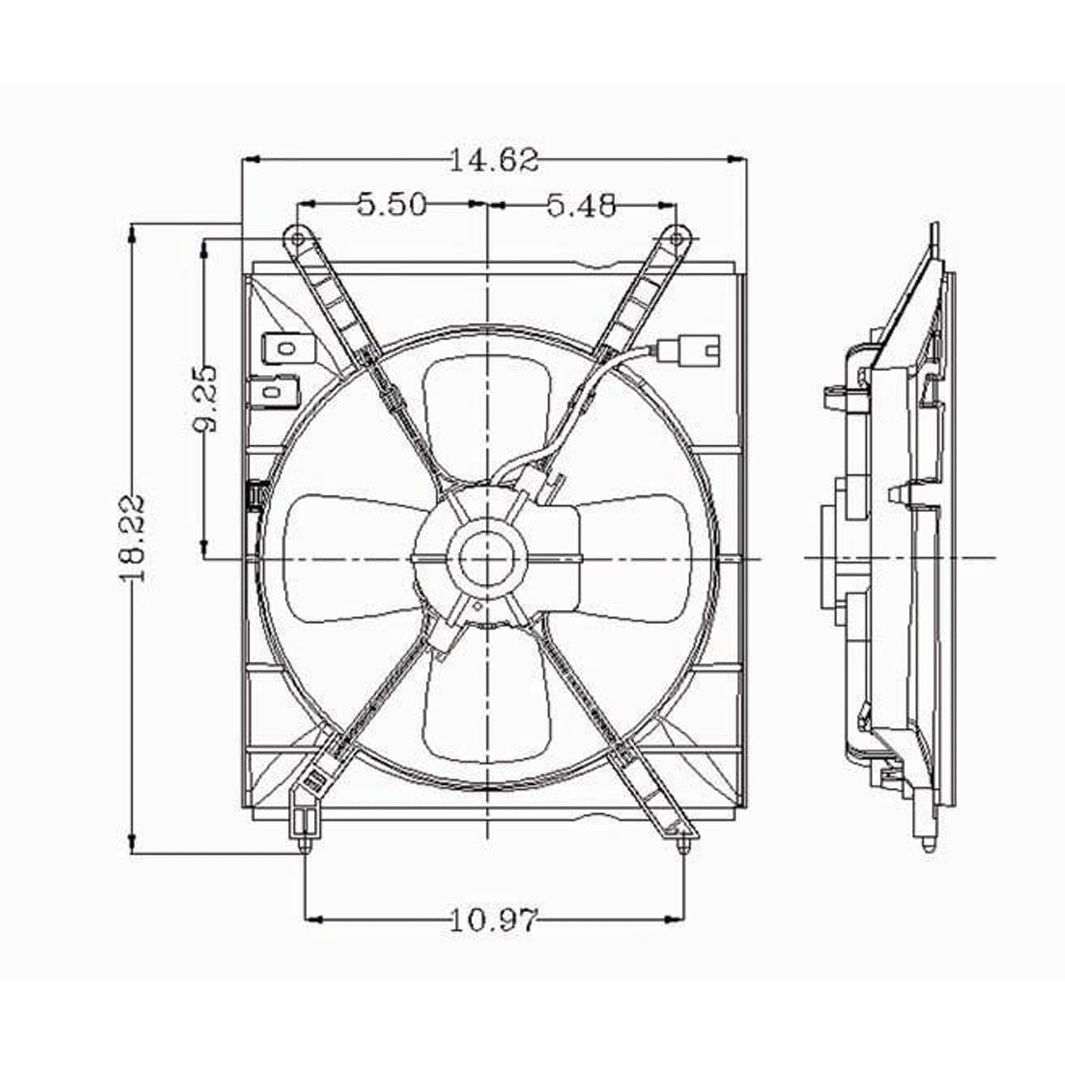 Condenser fan 1997 - 1999 TOYOTA CAMRY TO3113102 TO3113102