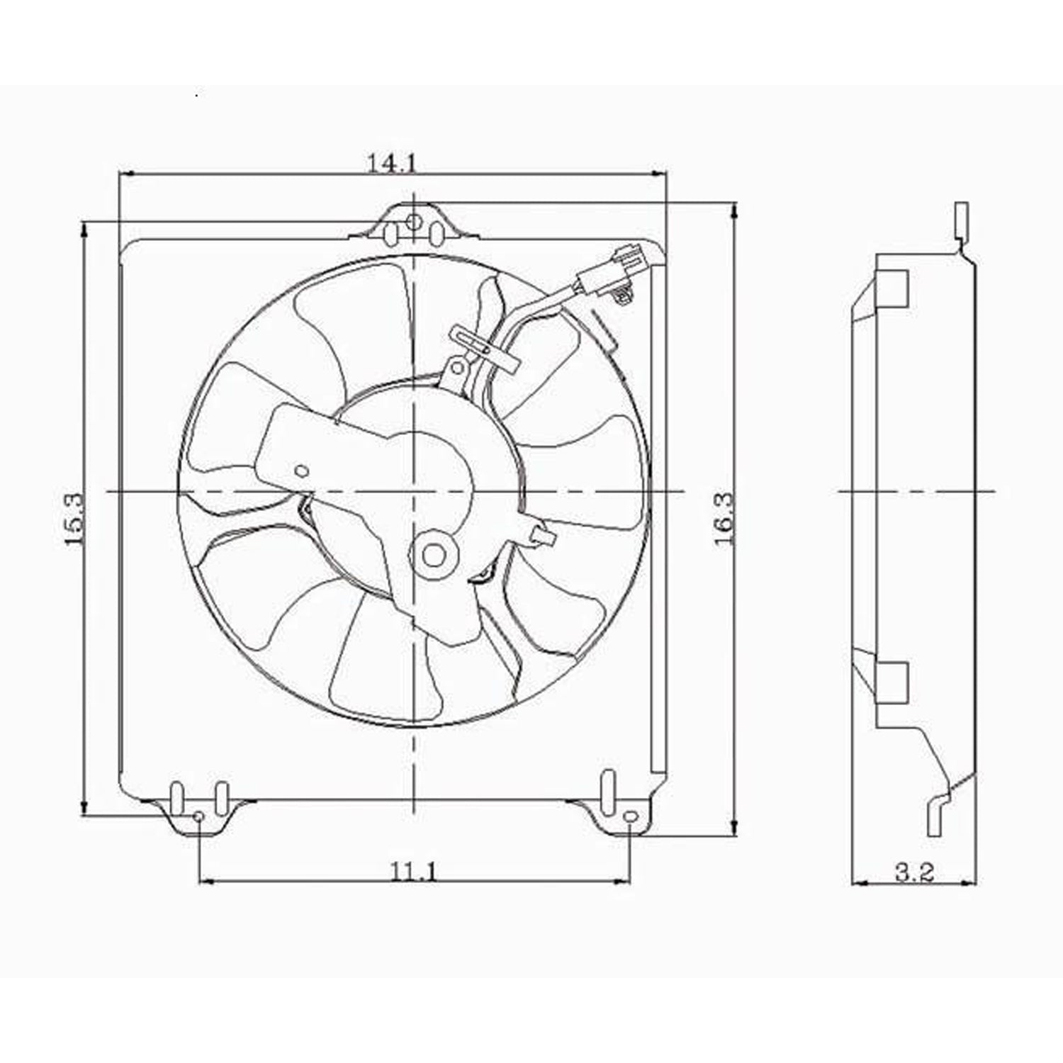 Condenser fan 1997 - 2000 TOYOTA RAV4 TO3113109 8859042021