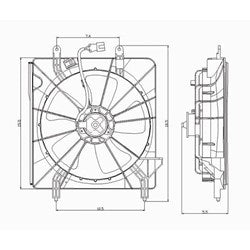 Radiator fan/motor assembly 2004 - 2008 ACURA TSX  AC3117100 19020PNA003